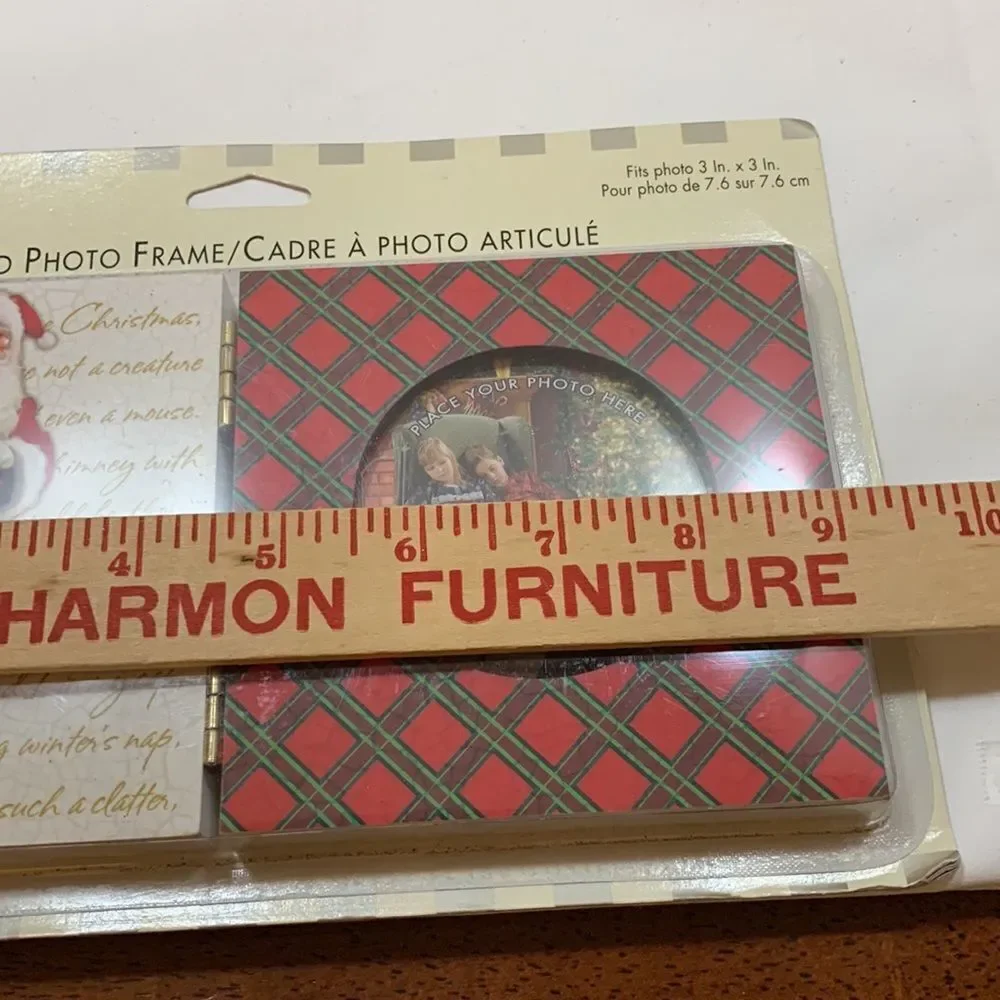 American Greetings hinged Christmas photo frame